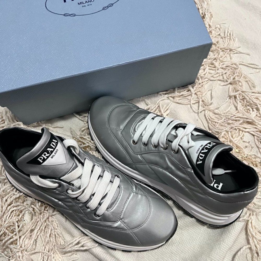 PRADA Logo Nylon Casual Laceup Women’s Sneakers - Picture 2 of 11